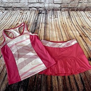 Two Piece Hot Pink Tennis Outfit